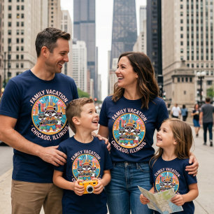 Family Vacation Chicago Illinois Matching Group  T-Shirt