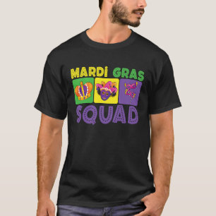 Family Vacation Couple Cute Mardi Gras Squad T-Shirt
