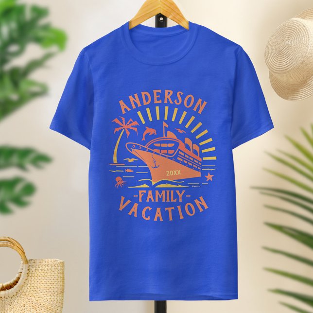 Family Vacation Cruise Ship Trip | Personalised V1 T-Shirt (Creator Uploaded)
