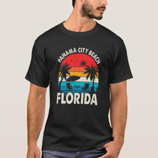 Family Vacation Florida Panama City Beach Sunset B T-Shirt (Front)