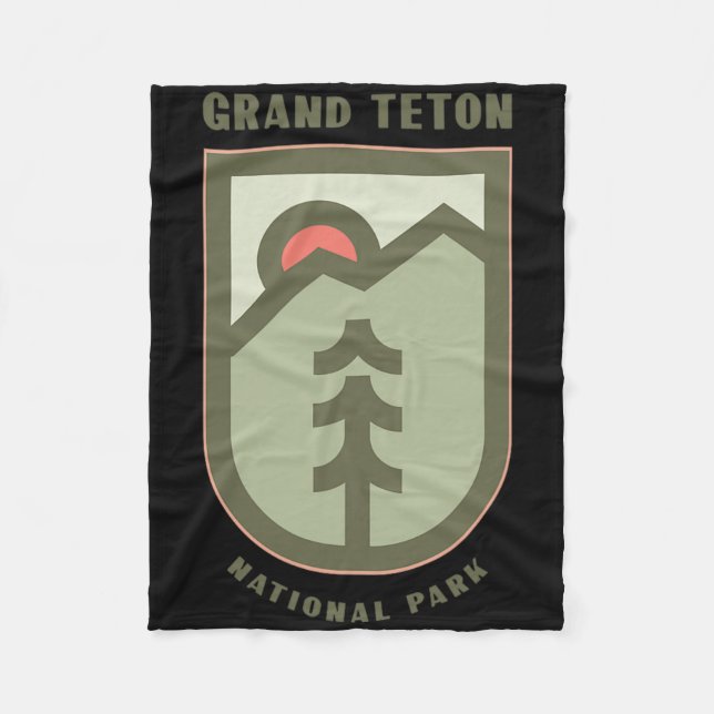 Family Vacation Gift - Grand Teton National Park  Fleece Blanket (Front)