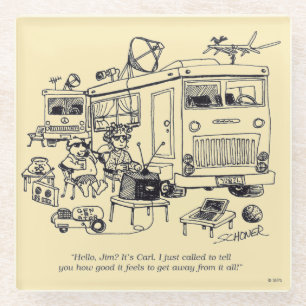 Family Vacation Glass Coaster