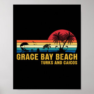 Family Vacation Grace Bay Beach Turks & Caicos Poster