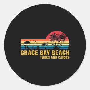 Family Vacation Grace Bay Beach Turks And Caicos S Classic Round Sticker