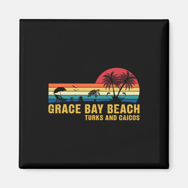 Family Vacation Grace Bay Beach Turks And Caicos S Magnet (Front)