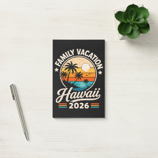 Family Vacation Hawaii 2026 Post-it Notes (Office)