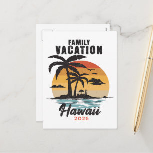 Family Vacation Hawaii 2026 Tropical Holiday Postcard