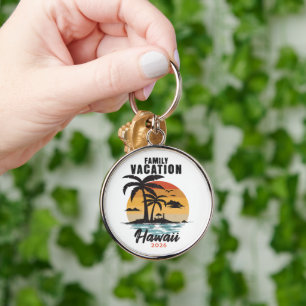 Family Vacation Hawaii 2026 Tropical Key Ring