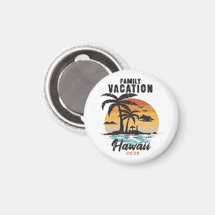 Family Vacation Hawaii 2026 Tropical Magnet