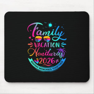 Family Vacation Honduras 2026 Palm Tree Gift Mouse Pad