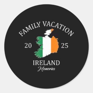 Family Vacation Ireland 2025 Family Travel Squad Classic Round Sticker