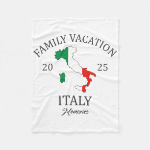 Family Vacation Italy 2025 Family Travel Squad Fleece Blanket