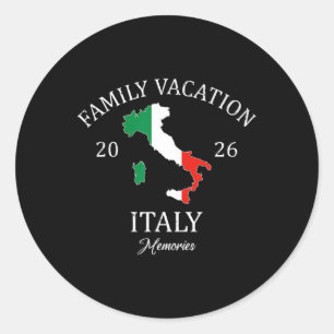 Family Vacation Italy 2026 Family Travel Squad  Classic Round Sticker