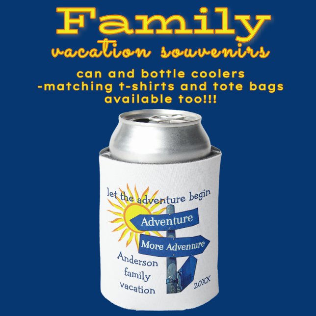 Family Vacation Let the Adventure Begin Can Cooler (Creator Uploaded)