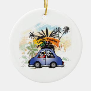 Family Vacation Making Memories Together - Family  Ceramic Ornament