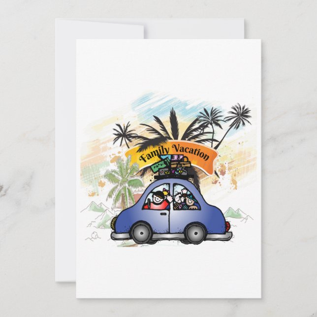 Family Vacation Making Memories Together - Family  Invitation (Front)