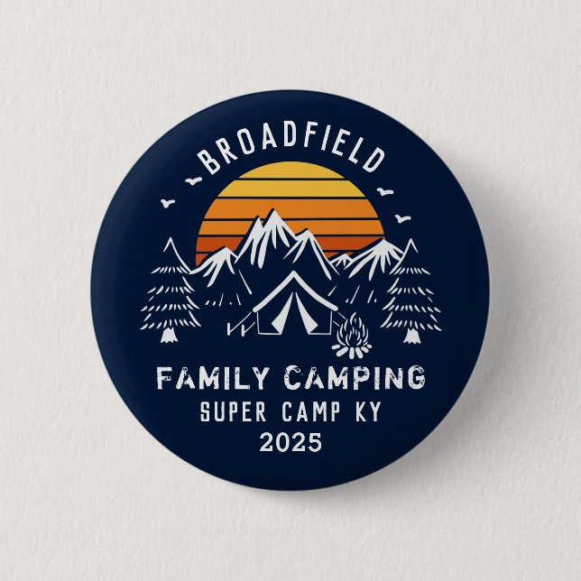 Family Vacation Matching Camping Custom 6 Cm Round Badge (Front)