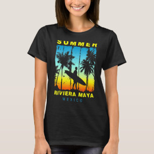 Family Vacation Mexico Riviera Maya Sunset Beach T-Shirt