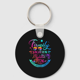 Family Vacation Myrtle 2026 Palm Tree Gift Key Ring