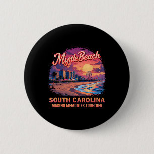 Family Vacation Myrtle Beach 2025 Holiday Summer M 6 Cm Round Badge