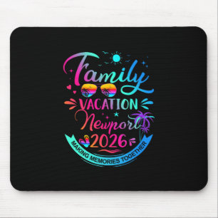 Family Vacation Newport 2026 Palm Tree Gift  Mouse Pad