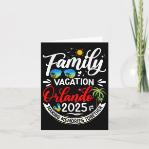 Family Vacation Orlando 2025 Beach Summer Vacation Card