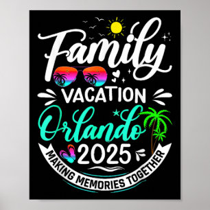 Family Vacation Orlando 2025 Beach Summer Vacation Poster