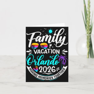 Family Vacation Orlando 2026 Beach Summer Vacation Card