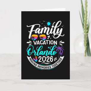 Family Vacation Orlando 2026 Beach Summer Vacation Card