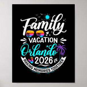Family Vacation Orlando 2026 Beach Summer Vacation Poster