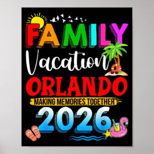 Family Vacation Orlando 2026 Matching Group Summer Poster