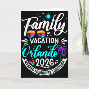 Family Vacation Orlando 2026 Matching Summer Vacat Card