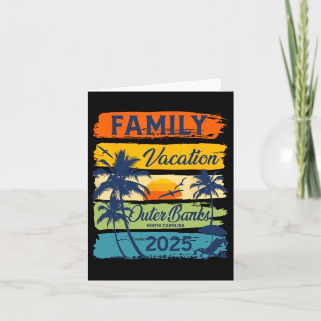 Family Vacation Outer Banks North Carolina 2025 Fa Card (Front)