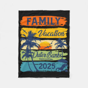 Family Vacation Outer Banks North Carolina 2025 Fa Fleece Blanket