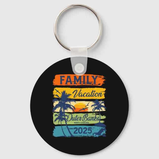 Family Vacation Outer Banks North Carolina 2025 Fa Key Ring (Front)