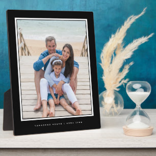 Family Vacation Photo Memory Keepsake Black Frame