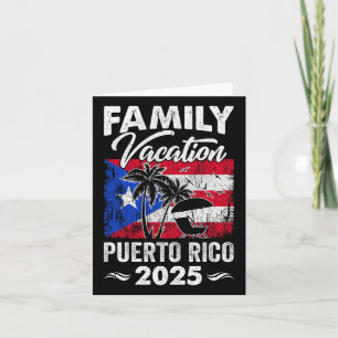 Family Vacation Puerto Rico 2025 Beach Summer Vaca Card