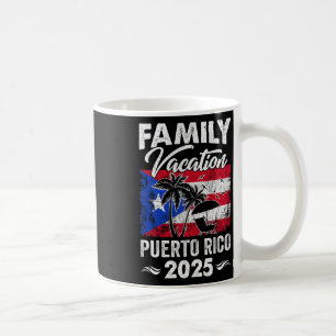 Family Vacation Puerto Rico 2025 Beach Summer Vaca Coffee Mug