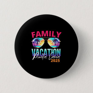 Family Vacation Punta Cana 2025 Matching Holiday S 6 Cm Round Badge