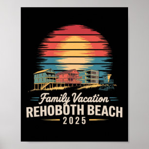 Family Vacation Rehoboth Beach 2025 Coastal Family Poster