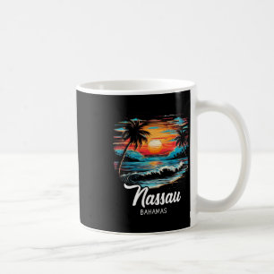 Family Vacation Retro Sunset Bahamas Nau Coffee Mug