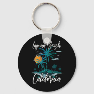 Family Vacation Retro Sunset California Laguna Bea Key Ring