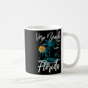 Family Vacation Retro Sunset Florida Vero Beach Coffee Mug