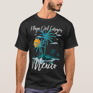 Family Vacation Retro Sunset Mexico Playa Del men T-Shirt
