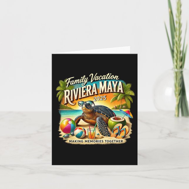 Family Vacation Riviera Maya 2025 Making Memories  Card (Front)