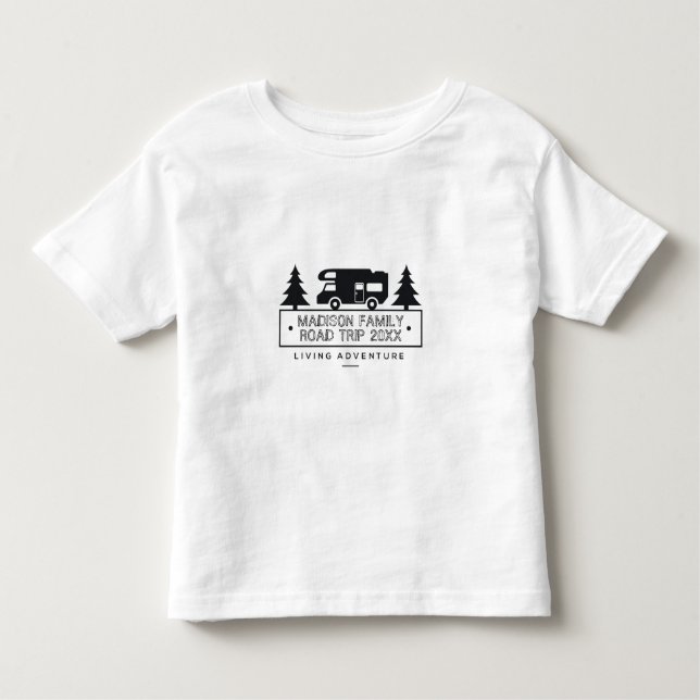 Family Vacation Road Trip RV Camper Motorhome Name Toddler T-Shirt (Front)