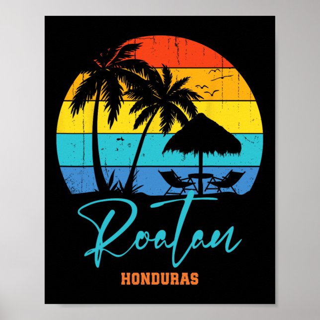 Family Vacation Roatan Honduras Beach Vacation Mat Poster (Front)