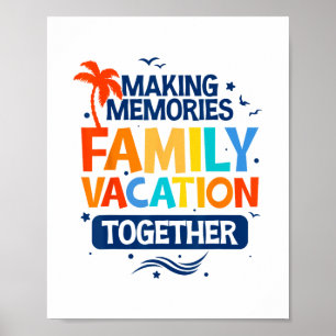 Family Vacation Shirts Cruise Women Men Kids Summe Poster