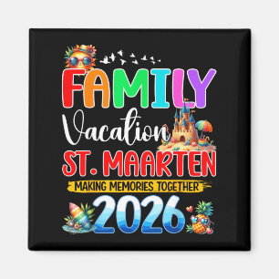 Family Vacation St Maarten 2026 Summer Matching Magnet