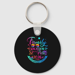 Family Vacation St.pete 2026 Palm Tree Gift  Key Ring